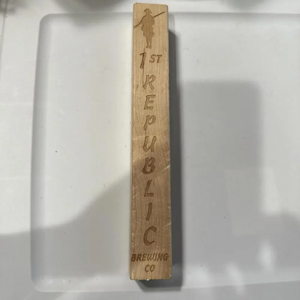 1st Republic Brewing Wood Beer Tap Handle Vermont